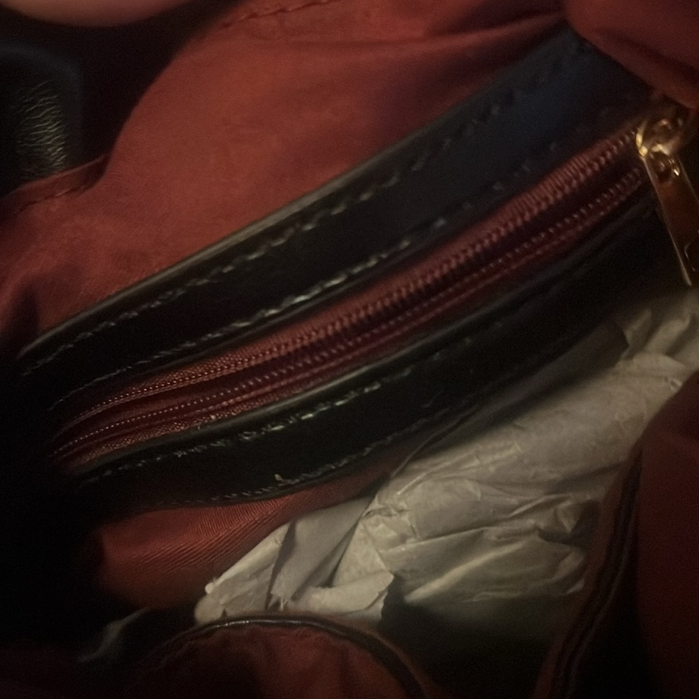 Ladies dress black bag. No brand brand new. Never used. NWOT. Black and gold. - Picture 13 of 15